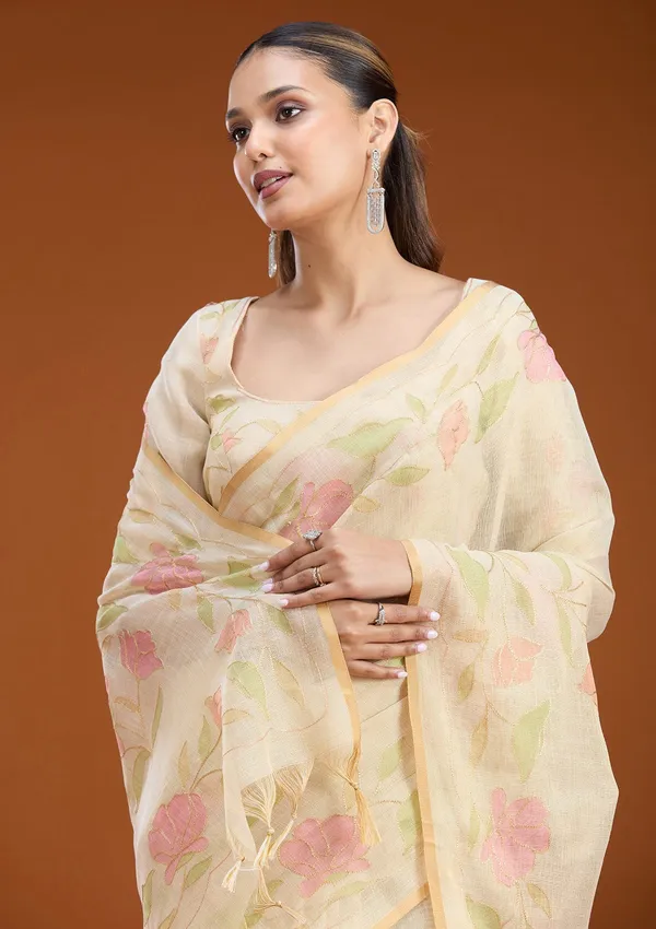 Beige_Zariwork_Gold_Chanderi_Saree