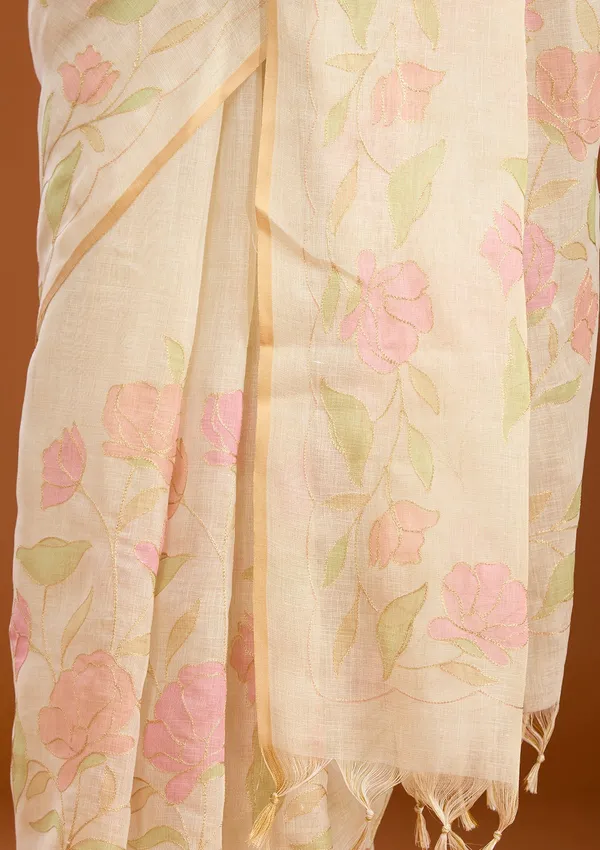 Beige_Zariwork_Gold_Chanderi_Saree