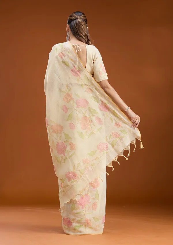 Beige_Zariwork_Gold_Chanderi_Saree