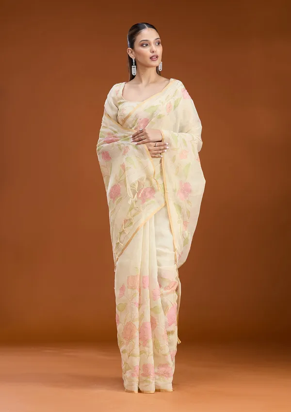 Beige_Zariwork_Gold_Chanderi_Saree