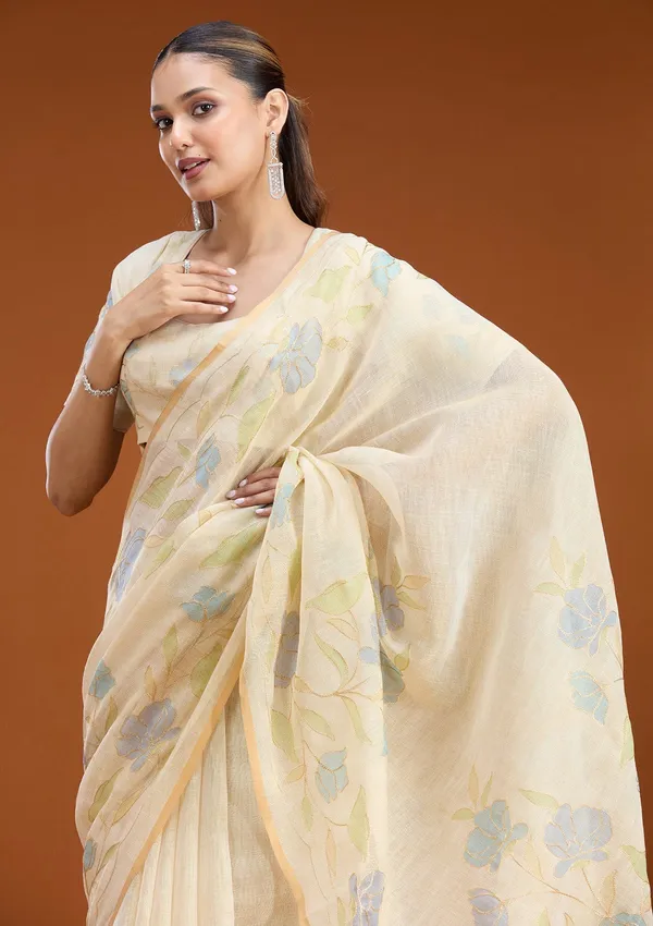 Beige_Zariwork_Gold_Chanderi_Saree