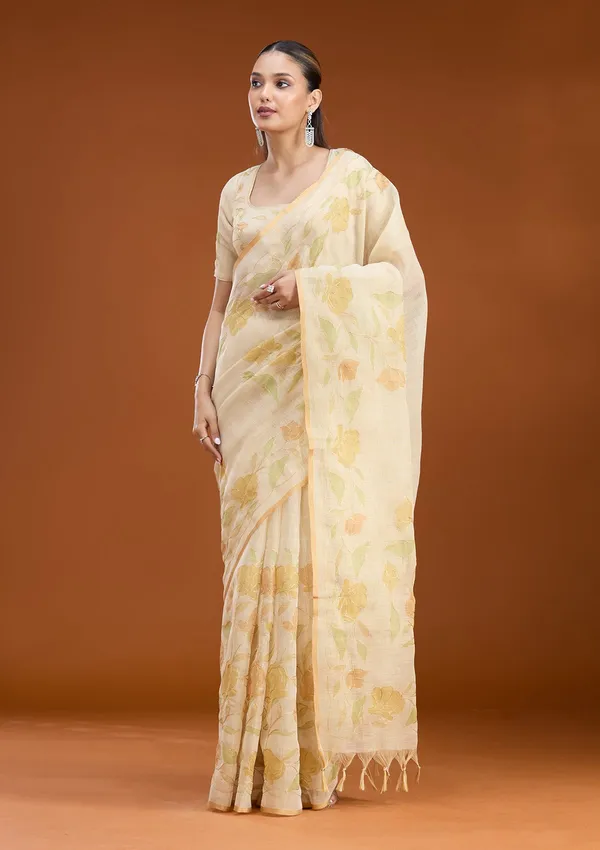 Beige_Zariwork_Gold_Chanderi_Saree