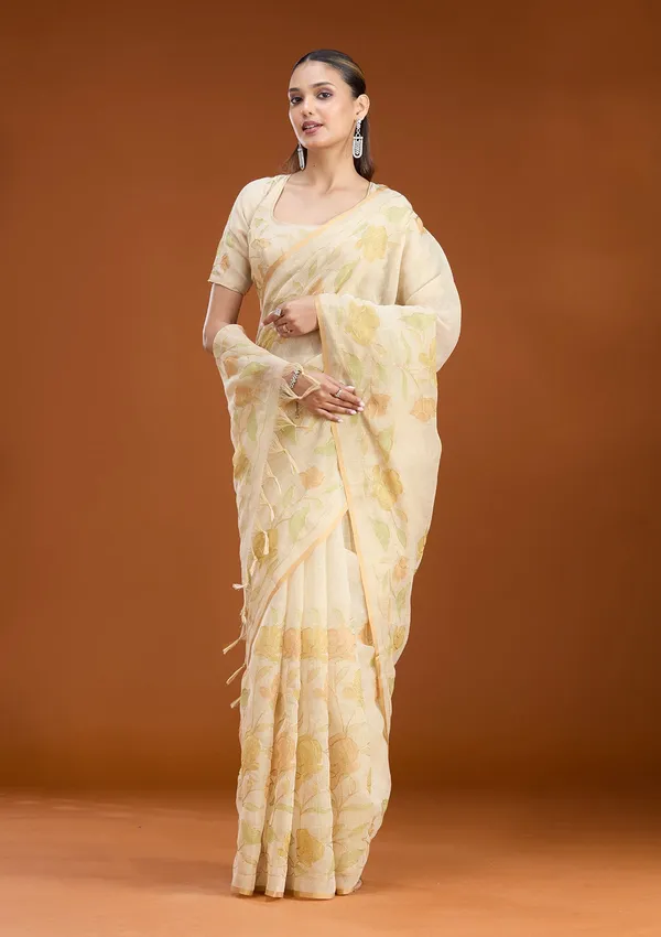 Beige_Zariwork_Gold_Chanderi_Saree