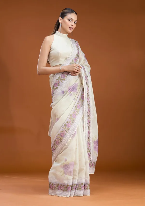 Lavender_Threadwork_Chanderi_Saree