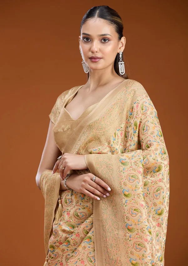 Beige_Zariwork_Gold_Art_Silk_Saree