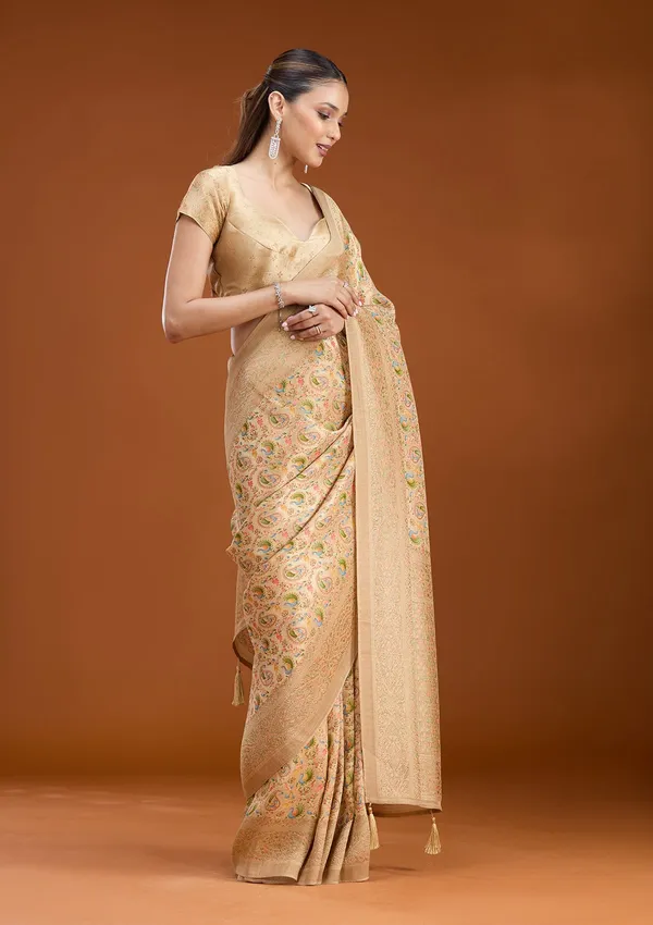 Beige_Zariwork_Gold_Art_Silk_Saree