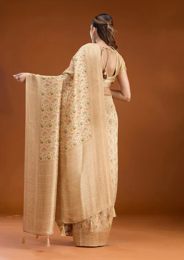 Beige_Zariwork_Gold_Art_Silk_Saree