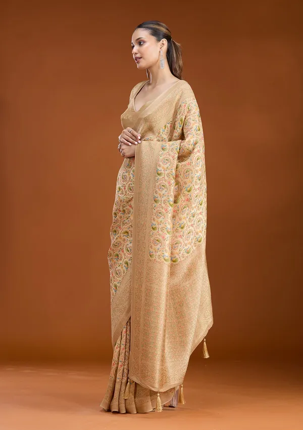 Beige_Zariwork_Gold_Art_Silk_Saree