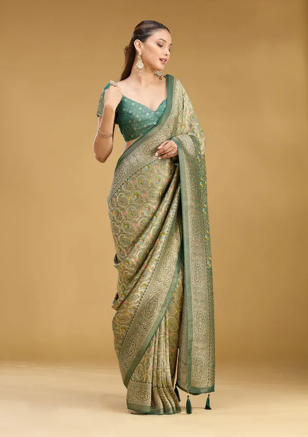 Mehendi_Zariwork_Gold_Art_Silk_Saree