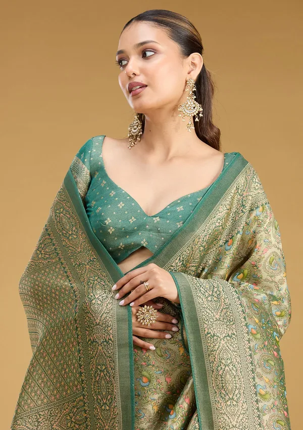 Mehendi_Zariwork_Gold_Art_Silk_Saree