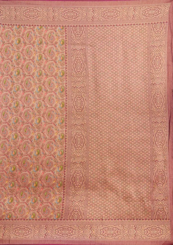 Wine_Zariwork_Gold_Art_Silk_Saree