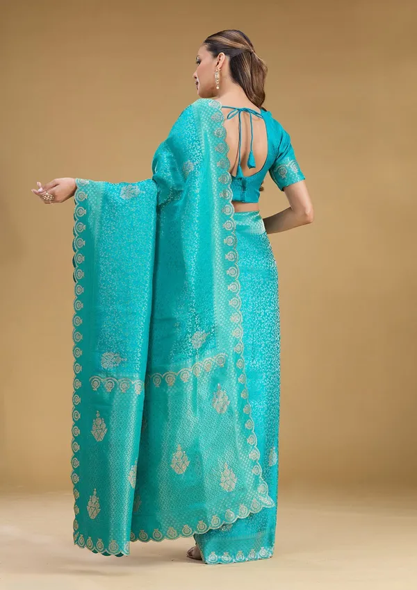 Rama_Green_Stonework_Art_Silk_Saree