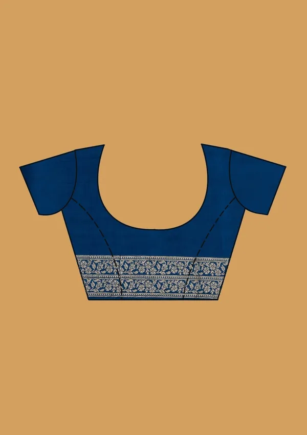 Peacock_Blue_Zariwork_Gold_Semi_Crepe_Silk_Saree