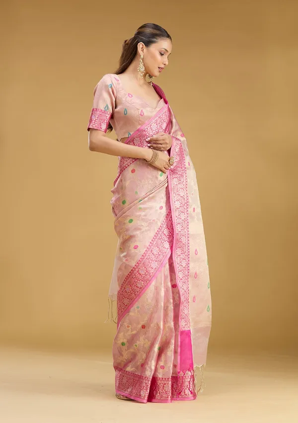 Pink_Zariwork_Tissue_Silk_Saree