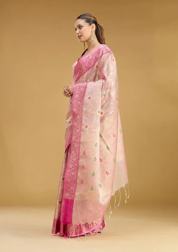 Pink_Zariwork_Tissue_Silk_Saree