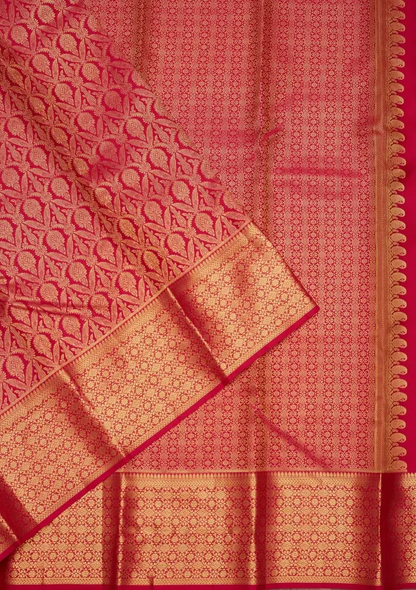 Rani_Pink_Zariwork_Gold_Pure_Silk_Saree