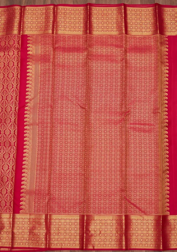 Rani_Pink_Zariwork_Gold_Pure_Silk_Saree