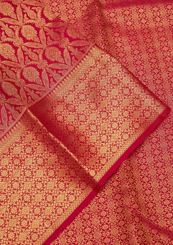 Rani_Pink_Zariwork_Gold_Pure_Silk_Saree