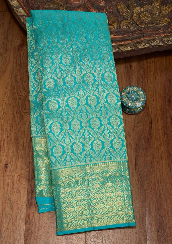 Sky_Blue_Zariwork_Gold_Pure_Silk_Saree