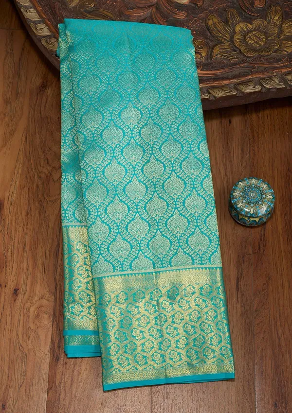 Sky_Blue_Zariwork_Gold_Pure_Silk_Saree