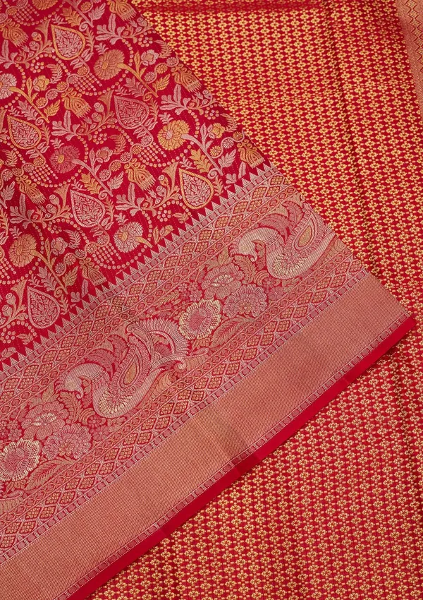 Rani_Pink_Zariwork_Gold_Pure_Silk_Saree