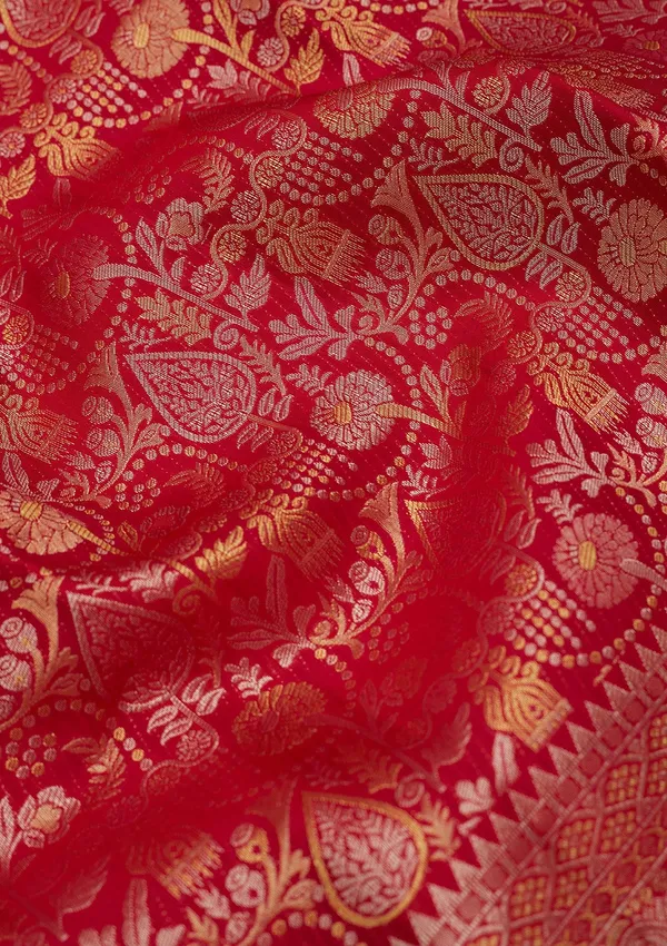 Rani_Pink_Zariwork_Gold_Pure_Silk_Saree