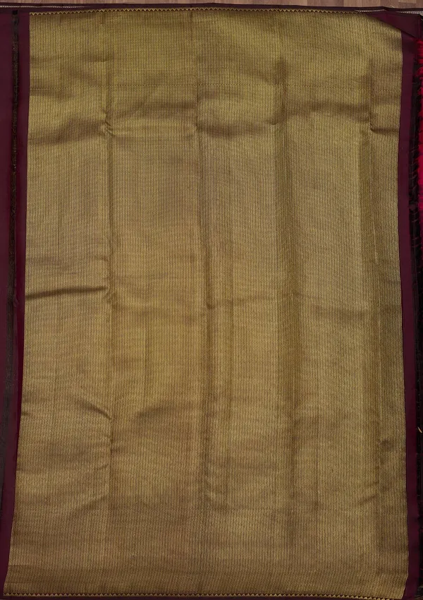 Wine_Zariwork_Gold_Pure_Silk_Saree