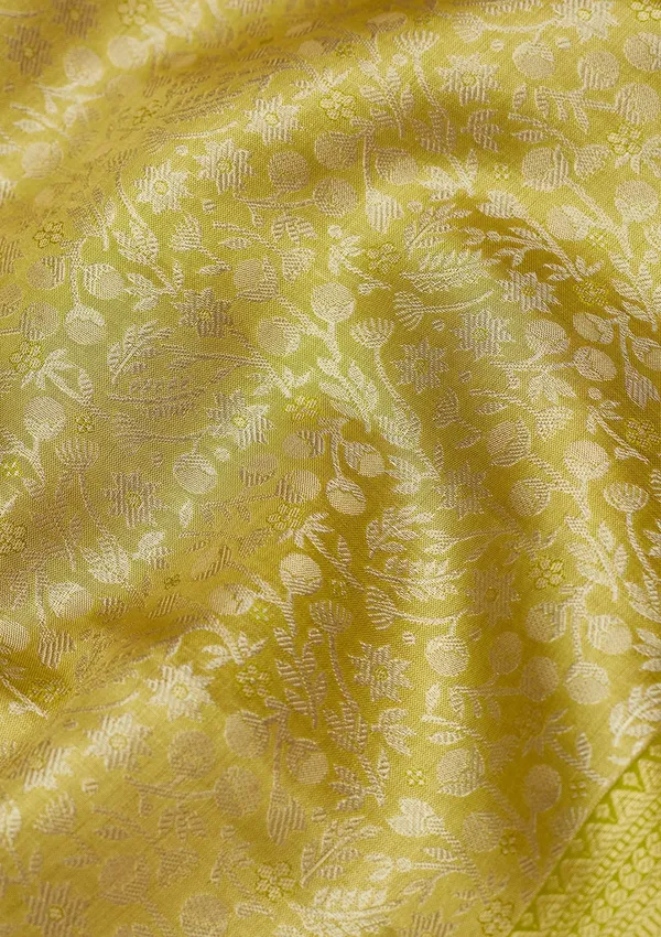 Lime_Green_Zariwork_Gold_Pure_Silk_Saree