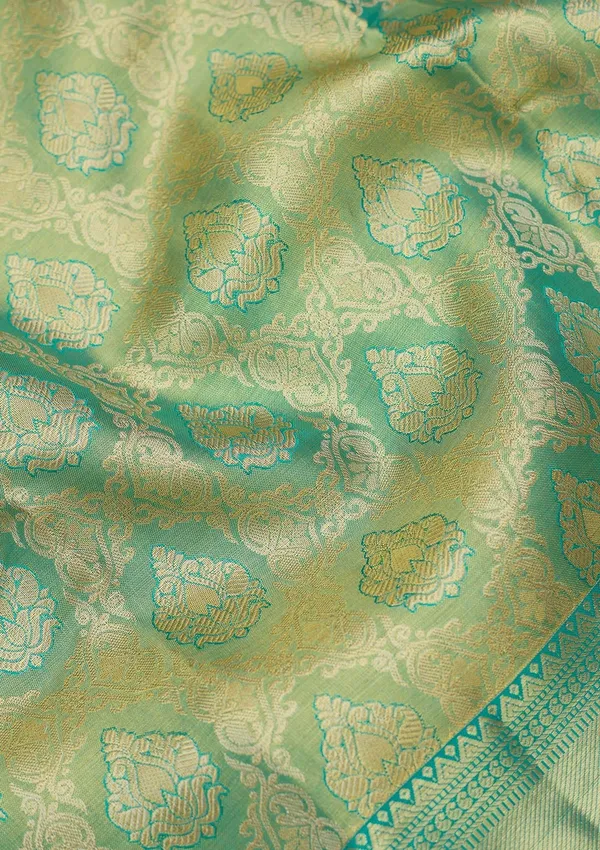 Sea_Green_Zariwork_Gold_Pure_Silk_Saree