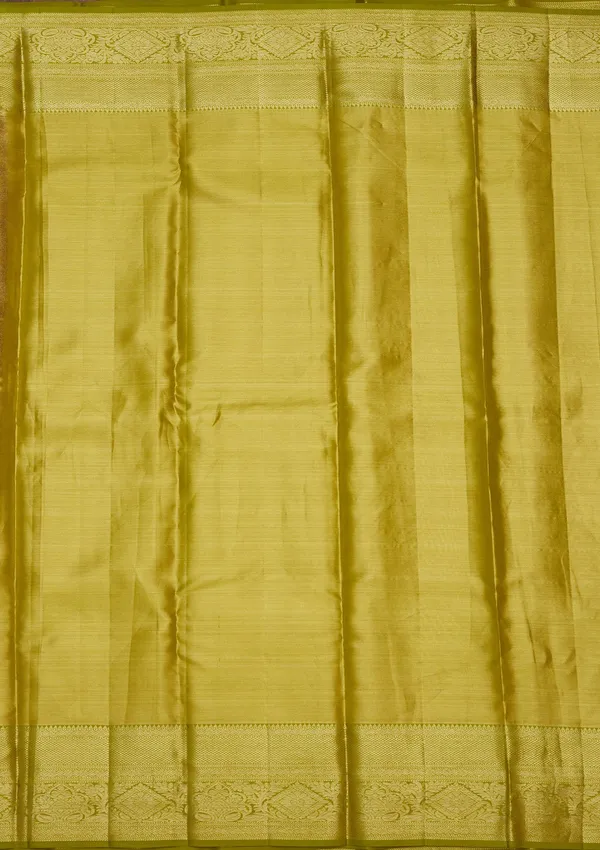 Lime_Green_Zariwork_Gold_Pure_Silk_Saree