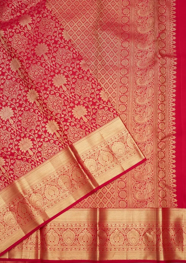 Rani_Pink_Zariwork_Gold_Pure_Silk_Saree