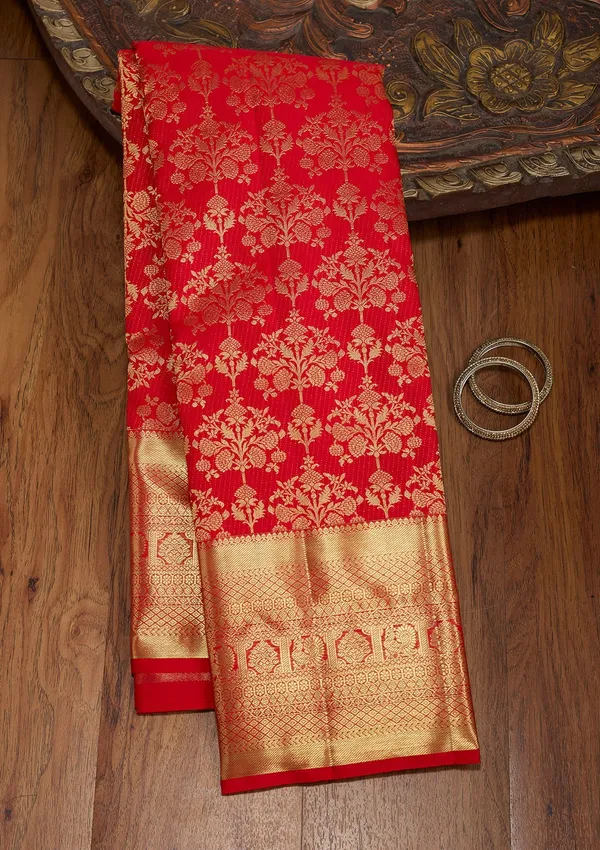 Red_Zariwork_Gold_Pure_Silk_Saree