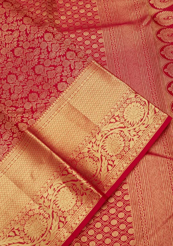 Rani_Pink_Zariwork_Gold_Pure_Silk_Saree