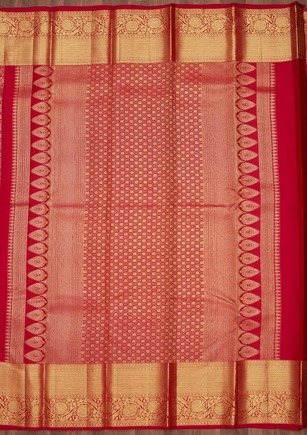 Rani_Pink_Zariwork_Gold_Pure_Silk_Saree