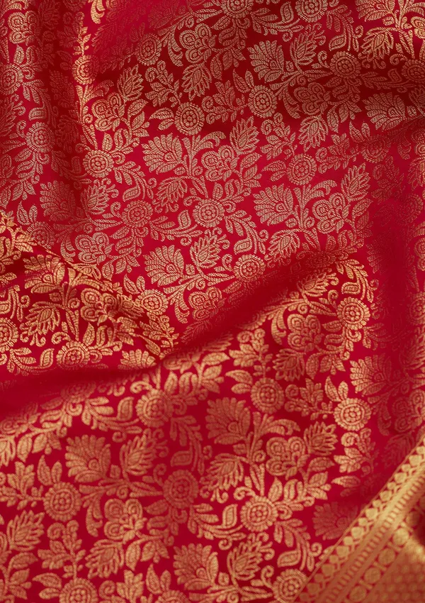 Rani_Pink_Zariwork_Gold_Pure_Silk_Saree