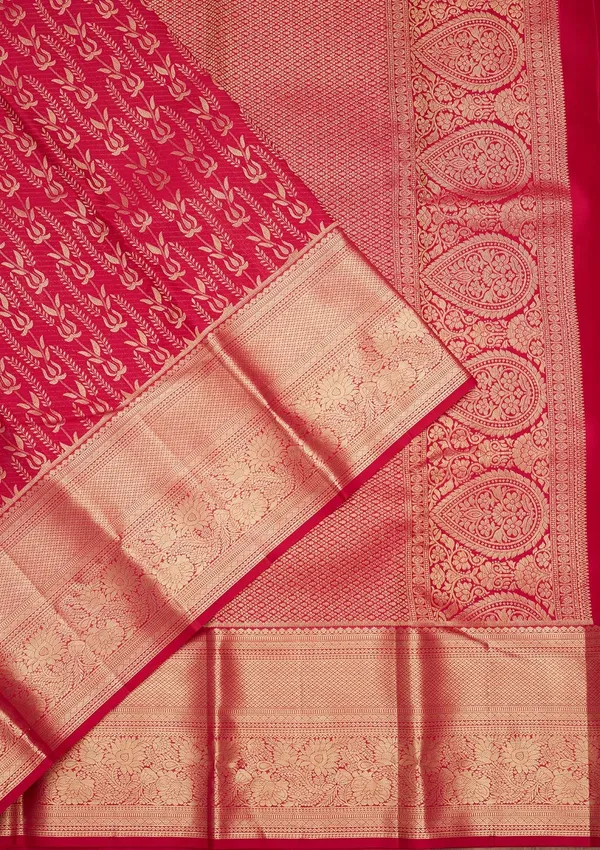 Rani_Pink_Zariwork_Gold_Pure_Silk_Saree