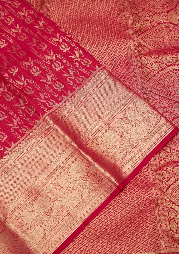Rani_Pink_Zariwork_Gold_Pure_Silk_Saree
