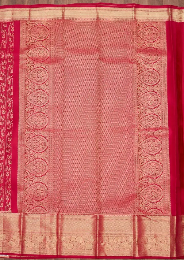 Rani_Pink_Zariwork_Gold_Pure_Silk_Saree
