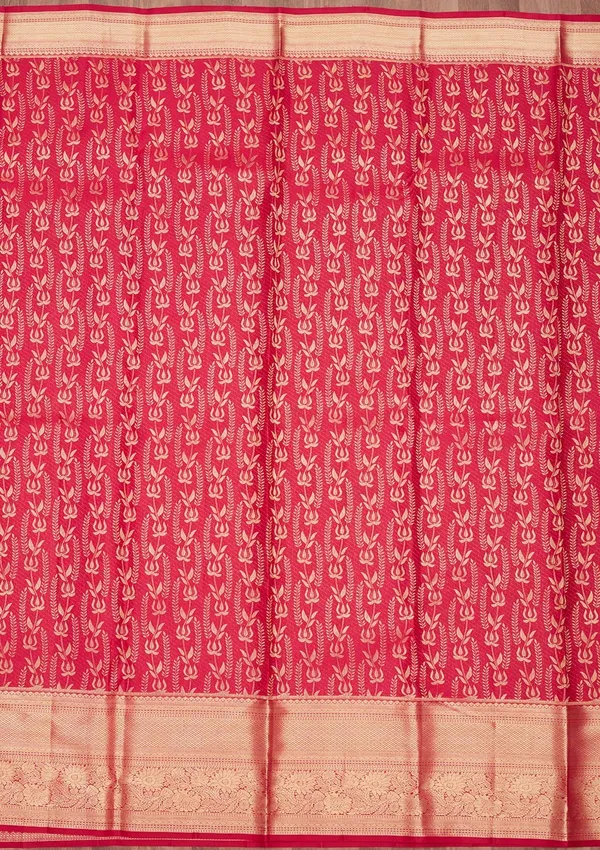 Rani_Pink_Zariwork_Gold_Pure_Silk_Saree