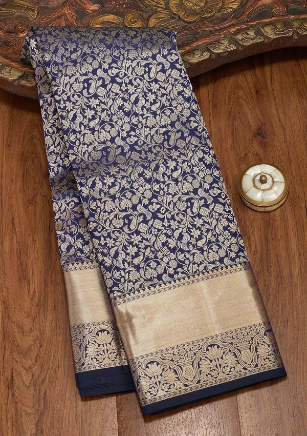 Navy_Blue_Zariwork_Pure_Silk_Saree