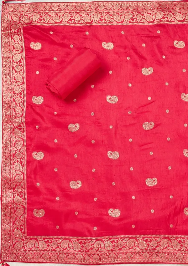 Rani_Pink_Stonework_Silver_Dola_Silk_Unstitched_Salwar_Suit