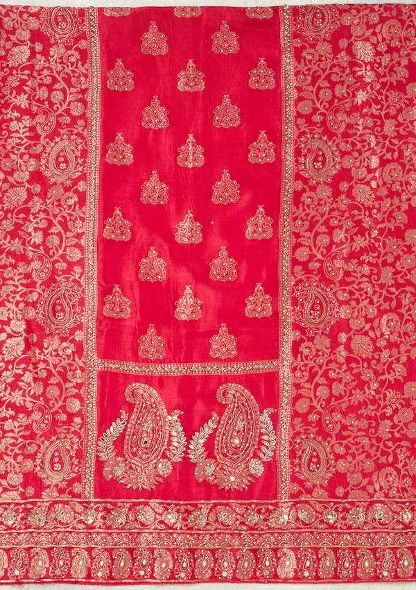 Rani_Pink_Stonework_Silver_Dola_Silk_Unstitched_Salwar_Suit