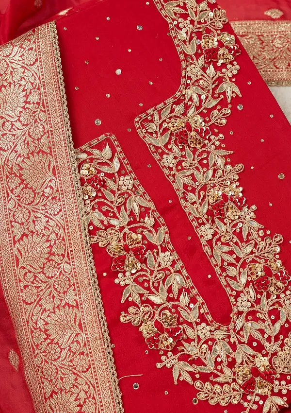 Red_Cutdana_Crepe_Unstitched_Salwar_Suit