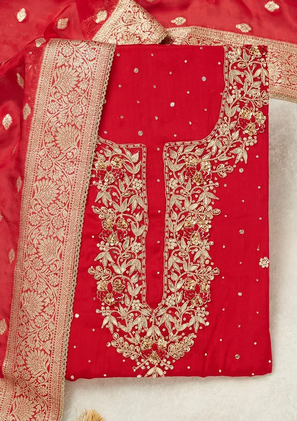 Red_Cutdana_Crepe_Unstitched_Salwar_Suit
