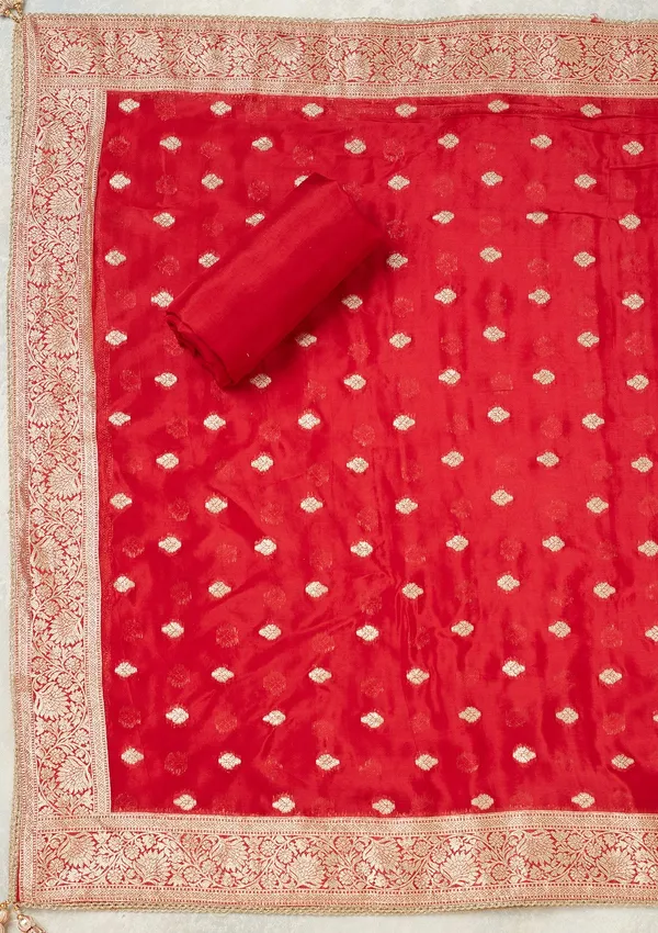 Red_Cutdana_Crepe_Unstitched_Salwar_Suit