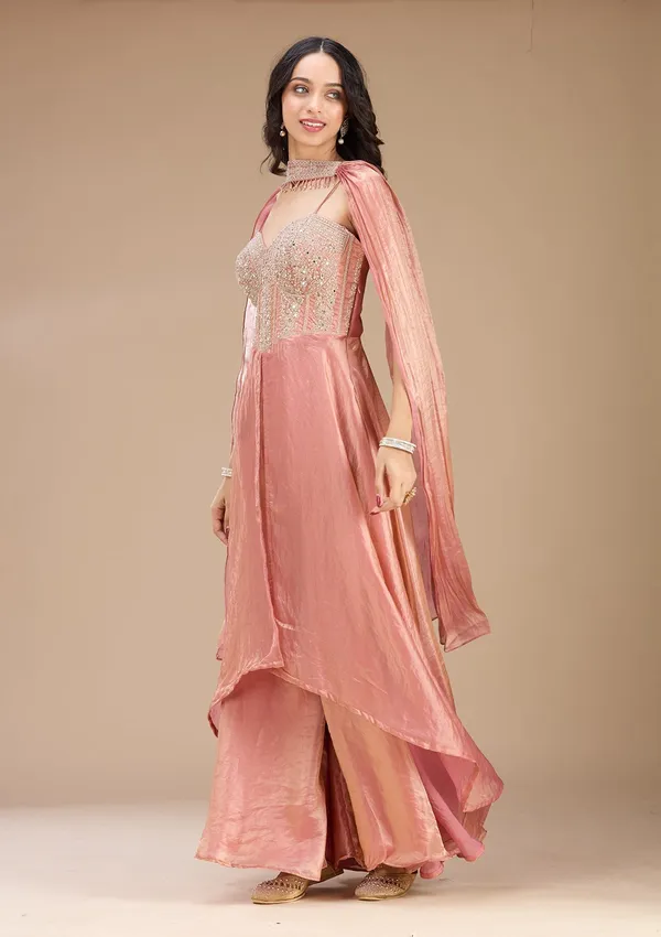 Onion_Pink_Zariwork_Gold_Satin_Readymade_Salwar_Suit