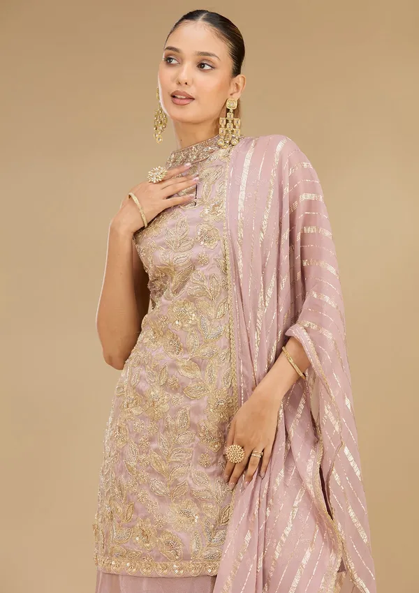 Lavender_Cutdana_Tissue_Readymade_Salwar_Suit