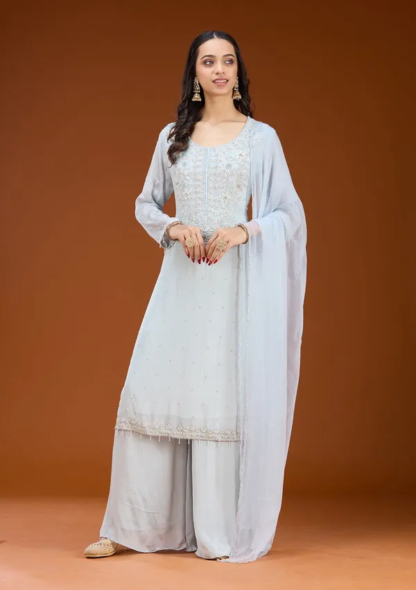 Sky_Blue_Threadwork_Tissue_Readymade_Salwar_Suit
