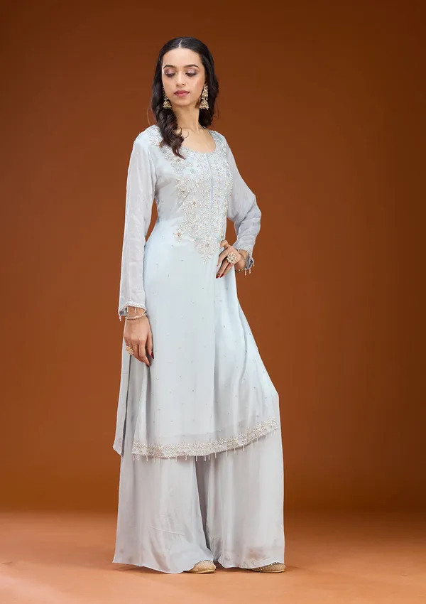 Sky_Blue_Threadwork_Tissue_Readymade_Salwar_Suit