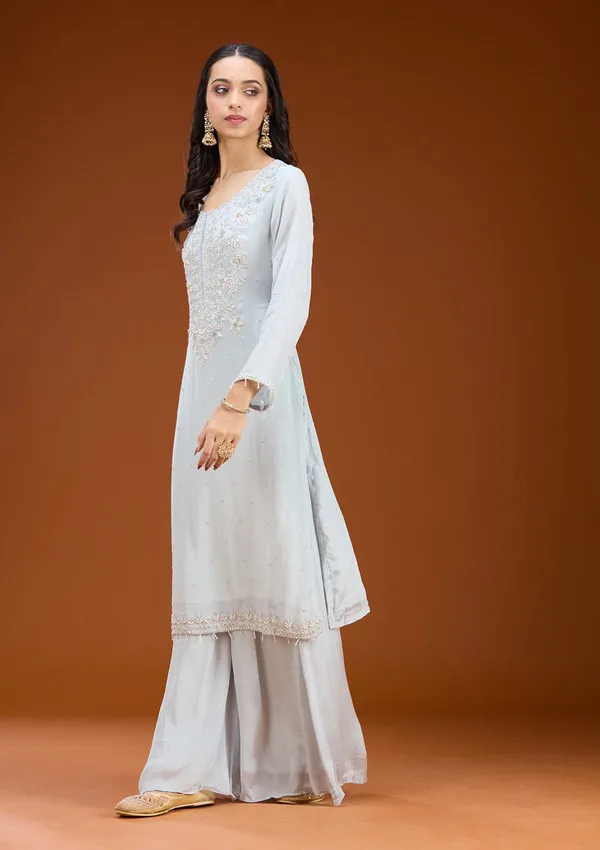 Sky_Blue_Threadwork_Tissue_Readymade_Salwar_Suit